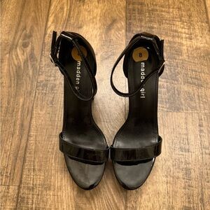 Madden Girl Black Strappy Heels